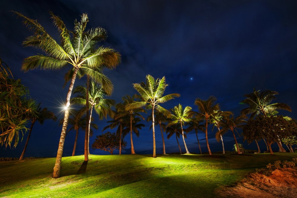 Гавайи-Оаху ночью