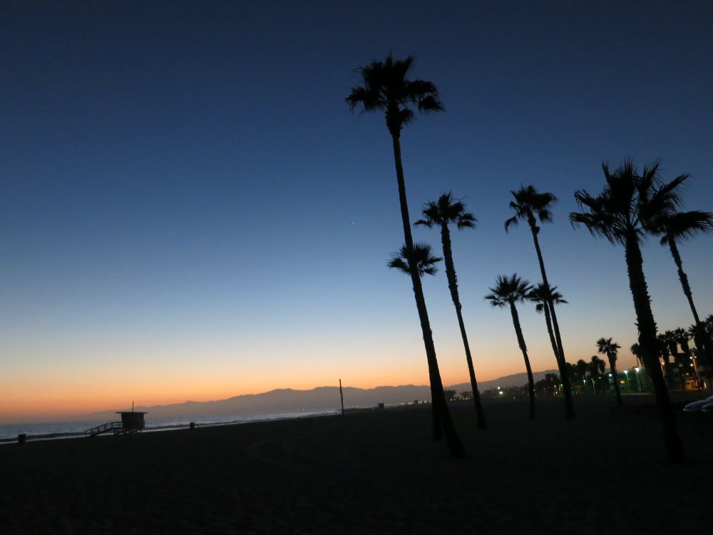 Лос Анджелес пляж ночью