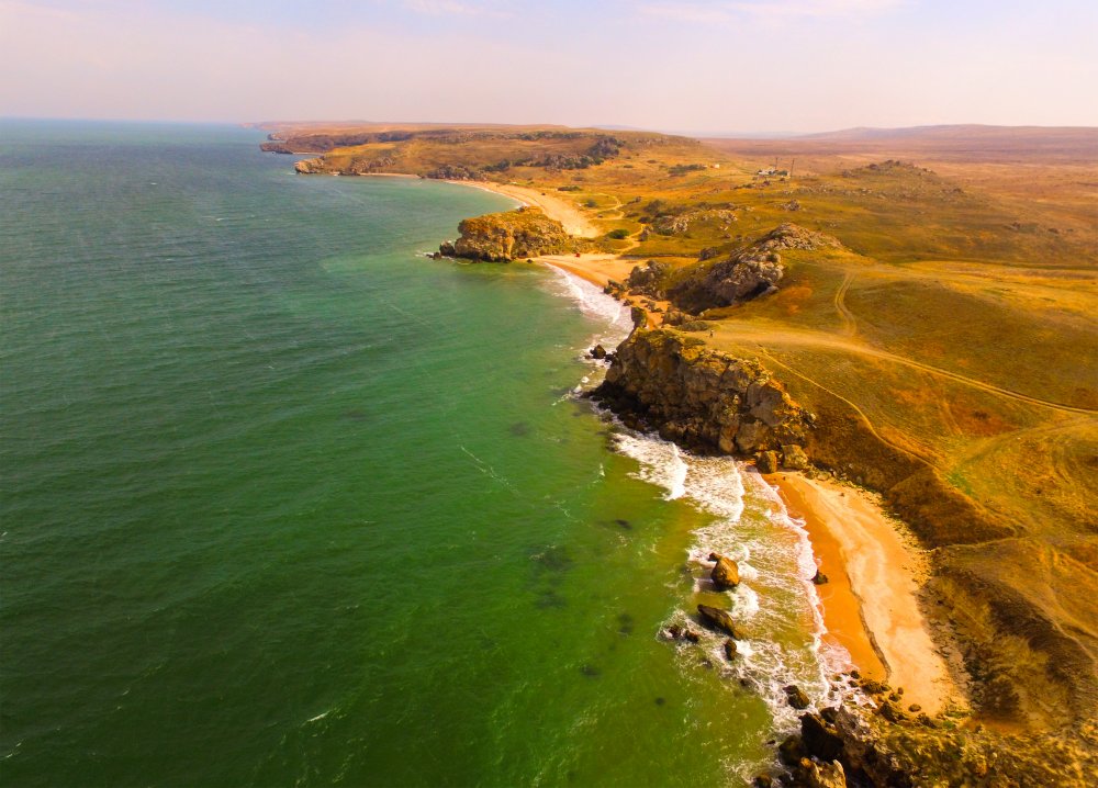 Генеральские пляжи в Крыму вид сверху
