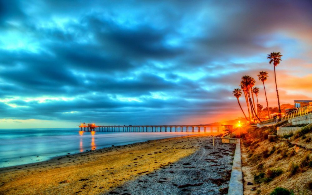 Лос Анджелес пляж Санта Моника