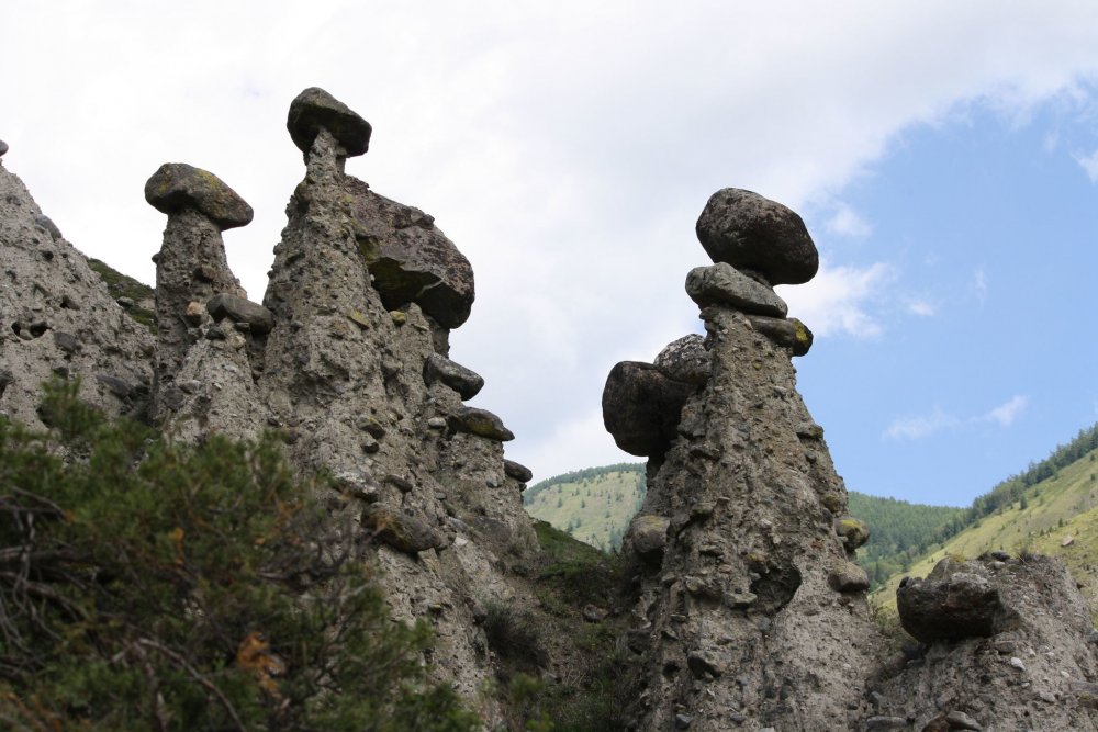Долина реки Чулышман каменные грибы