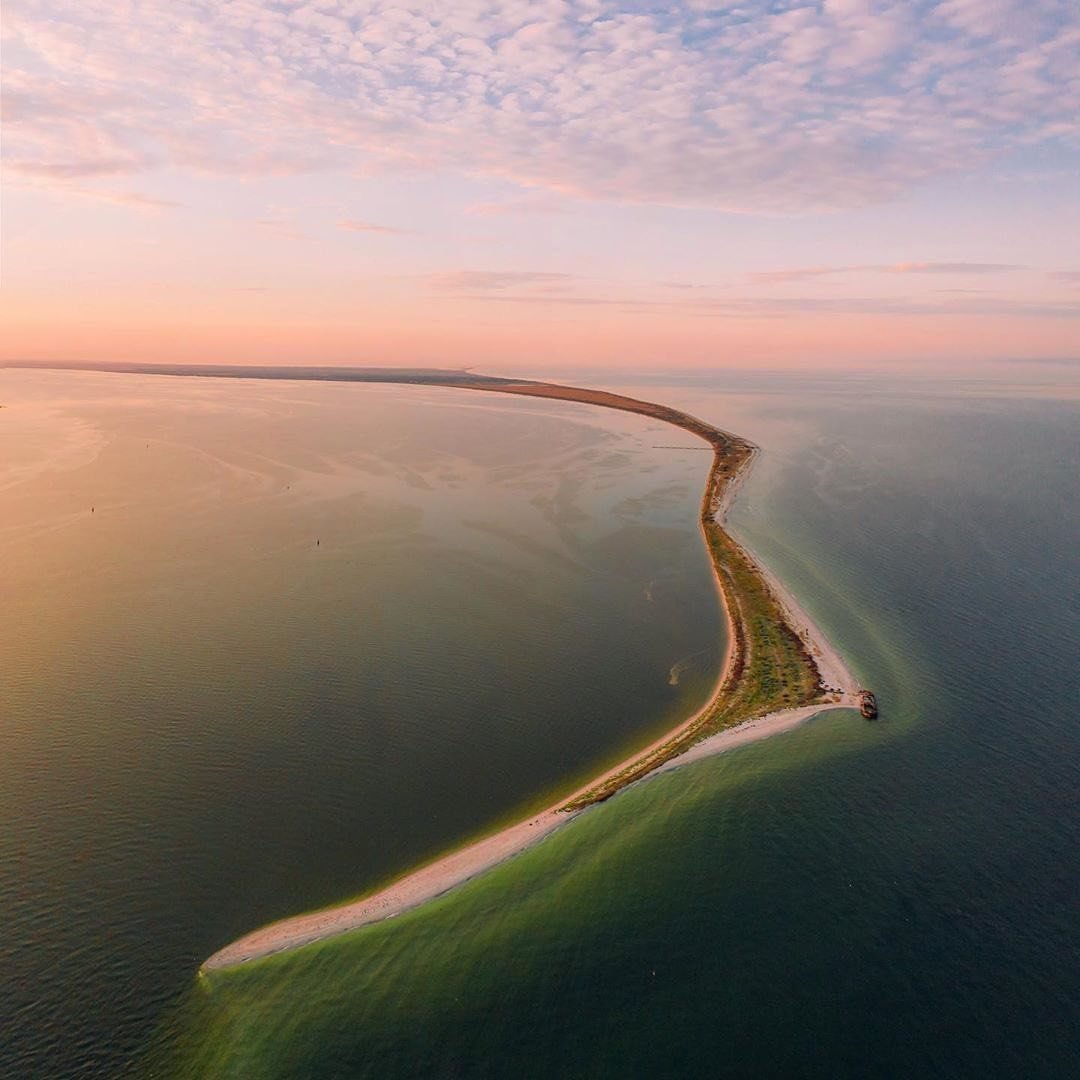 Должанская коса Азовское море закат