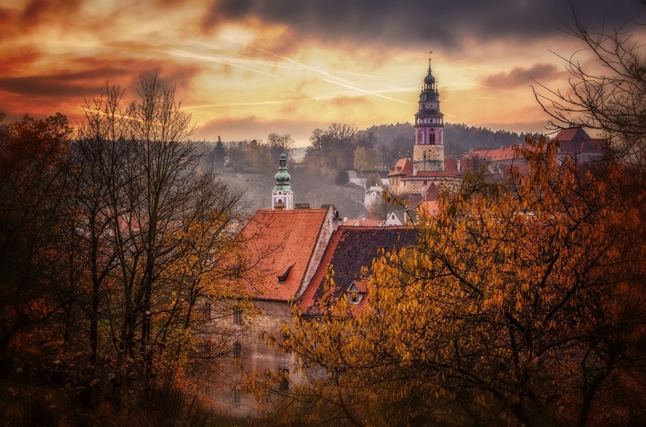 Чешский Крумлов осень