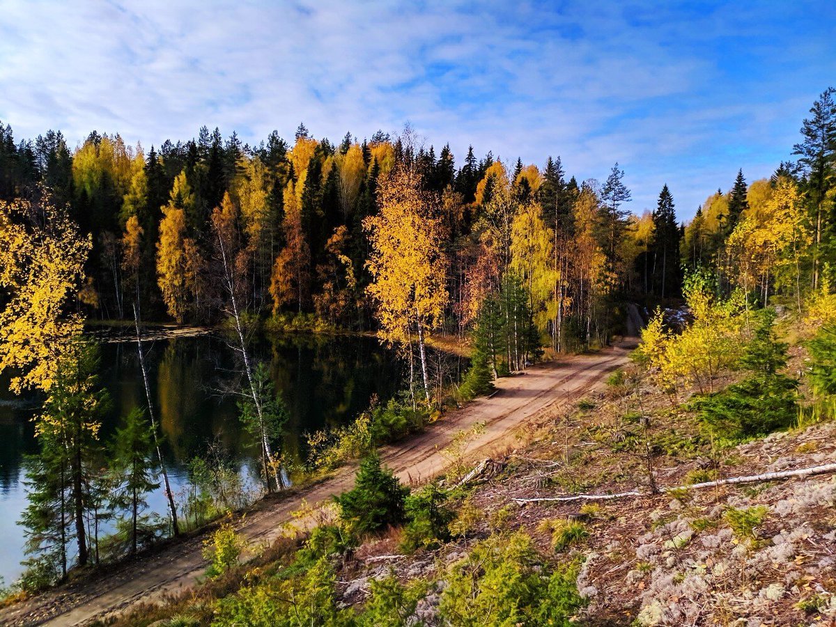 Осень Лахденпохья озеро