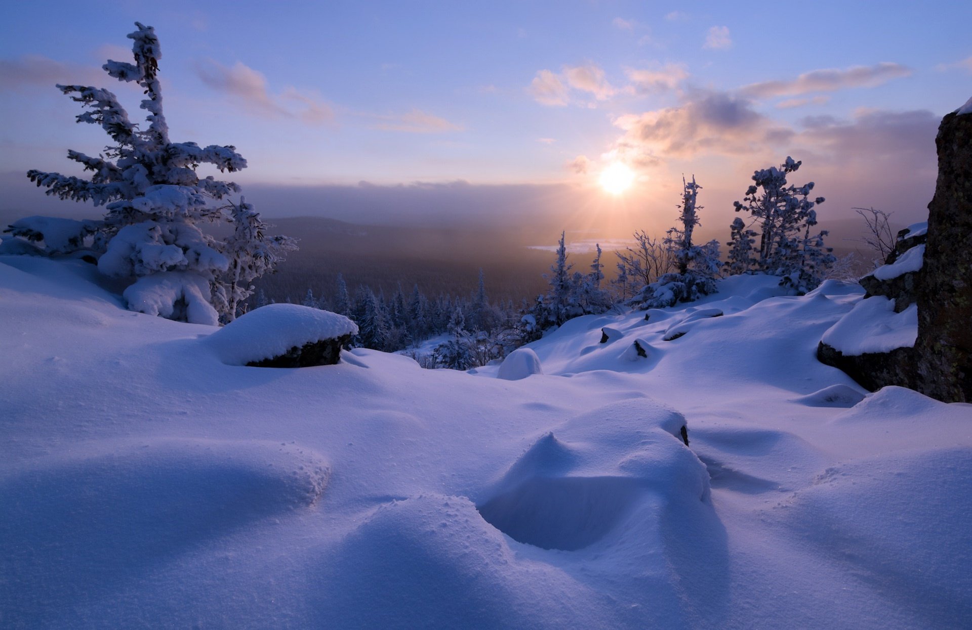 Снежок утром. Зимнее утро. Зимний пейзаж. Зимняя природа. Снежное утро.