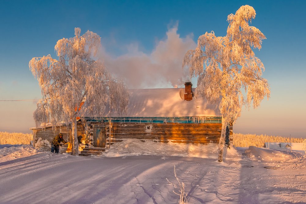 Деревня зимой