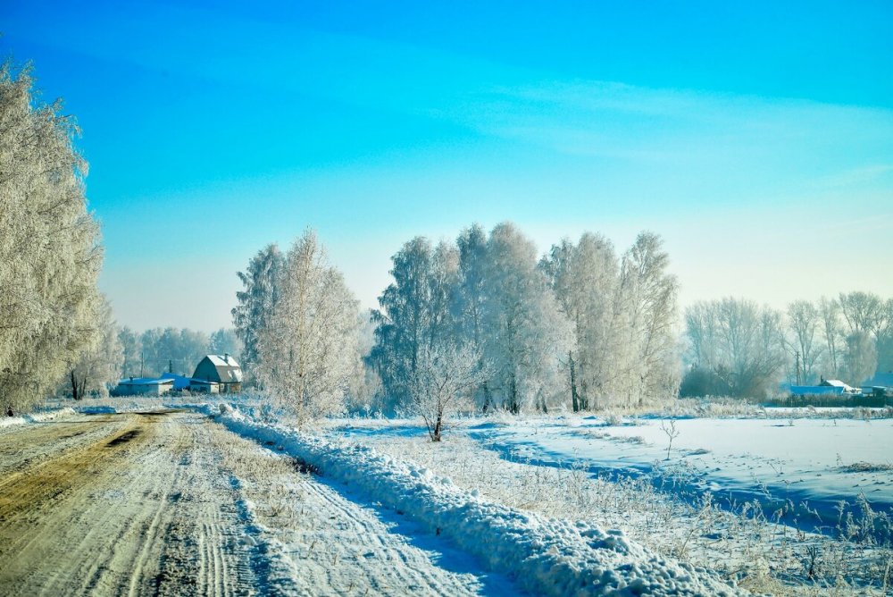 Деревня зимой