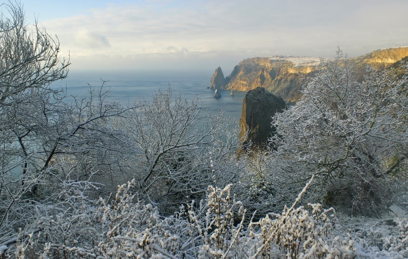 Зима в крыму фото