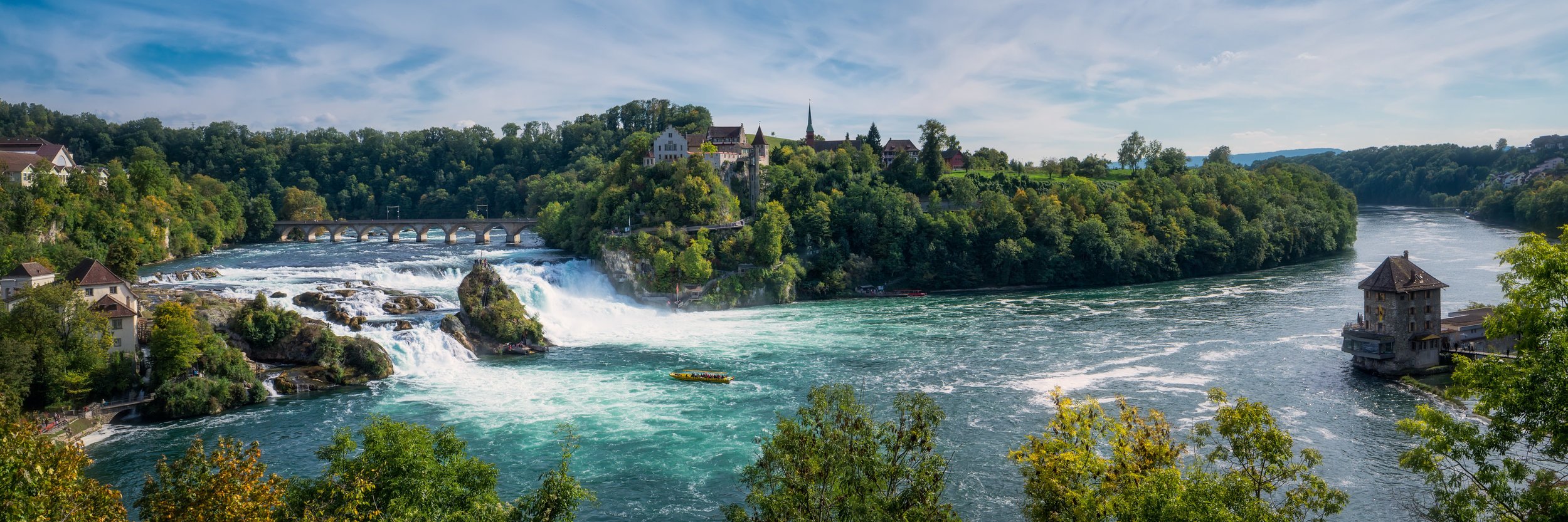 Швейцария Рейнский водопад Радуга