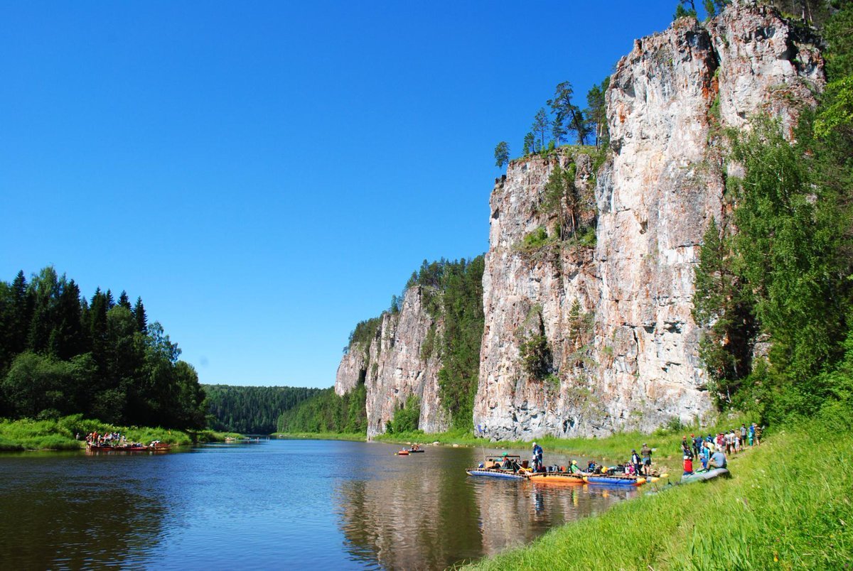 Сплав по реке Чусовой камень красный