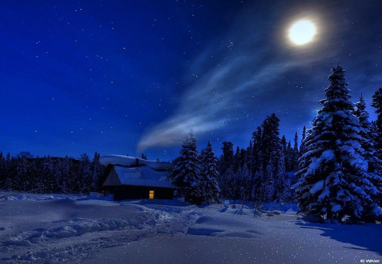 Зимняя ночь. Зимний ночной пейзаж. Зимний пейзаж ночью. Морозная ночь.