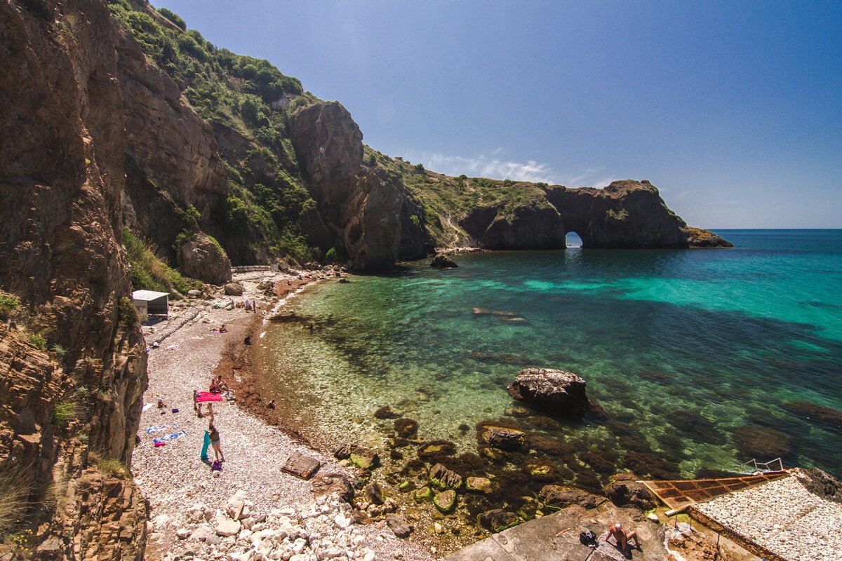 Пляж Баунти в Крыму Балаклава