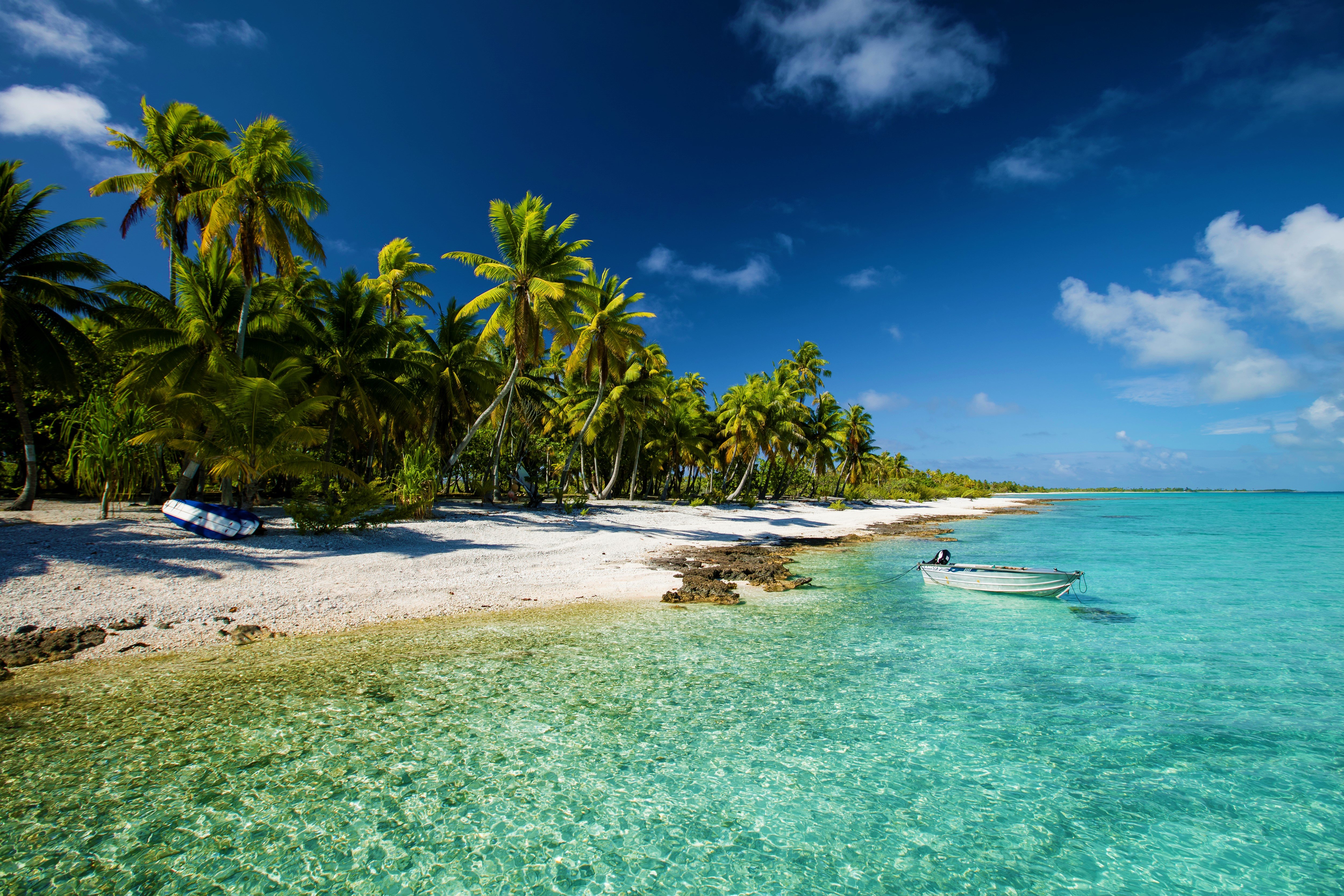 Полинезия, Туамоту, пляж картинки на рабочий стол,