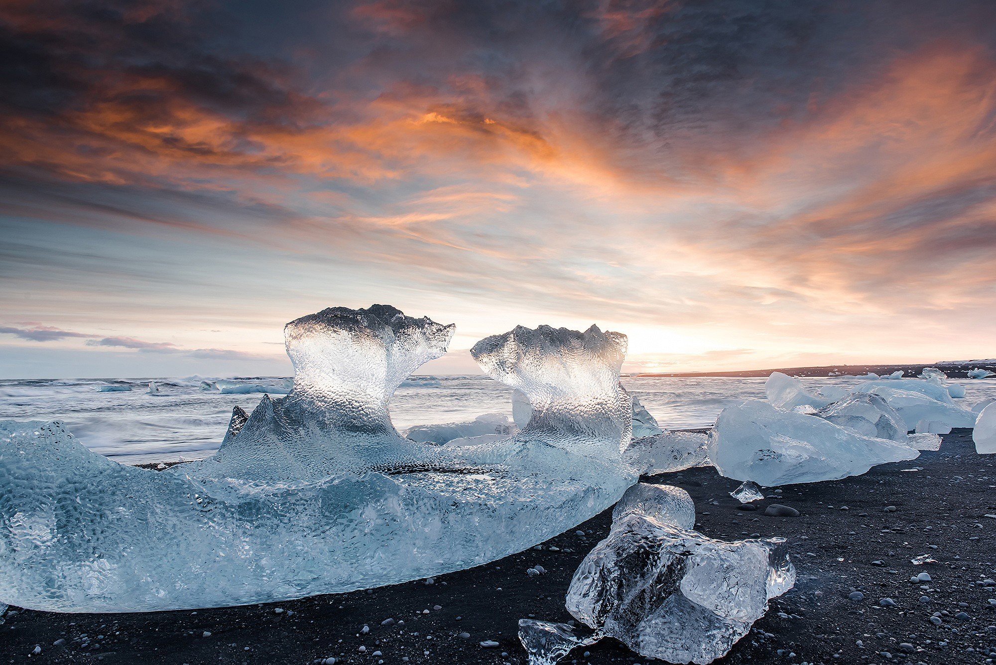 Исландия пляж Северного Ледовитого