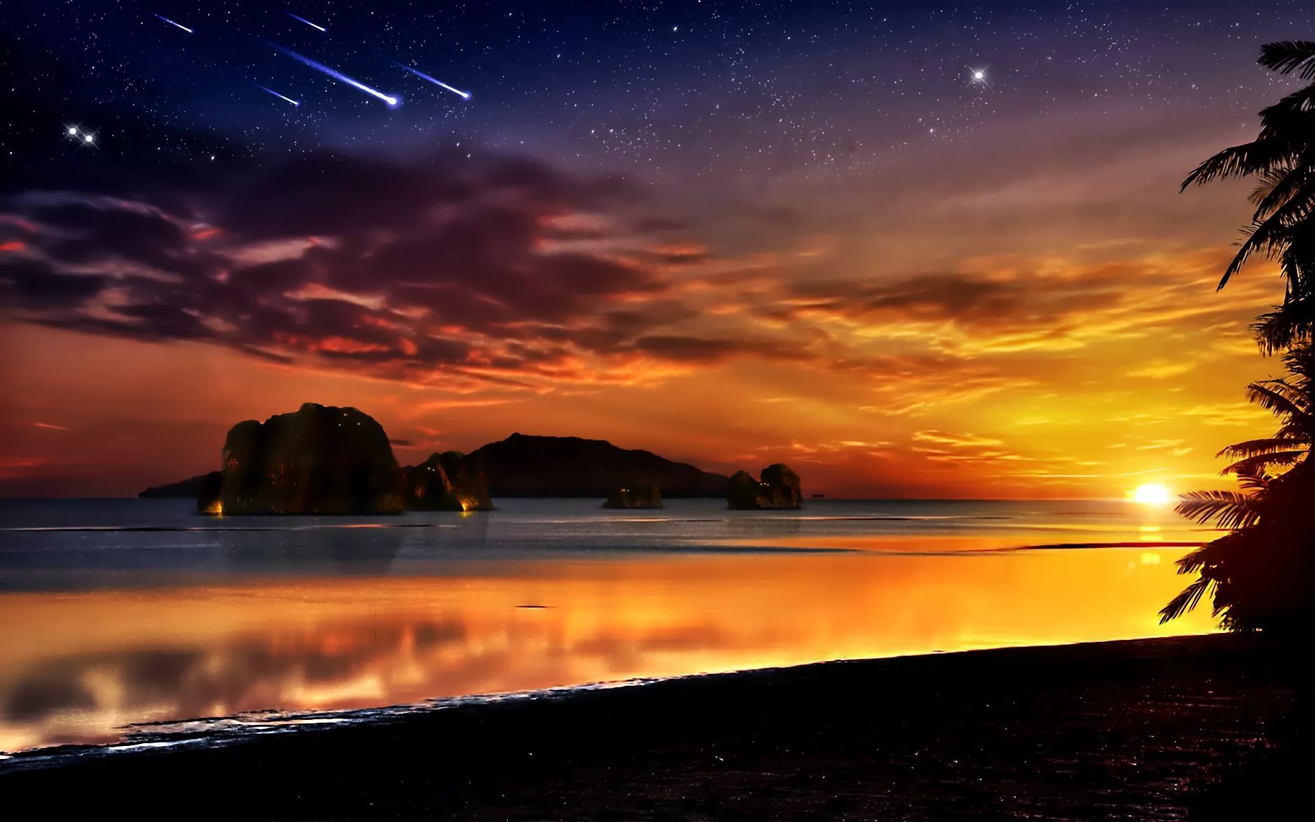 Музыка ночной пейзаж. Ночное море. Ночь в море. Ночной пейзаж. Красивый закат.