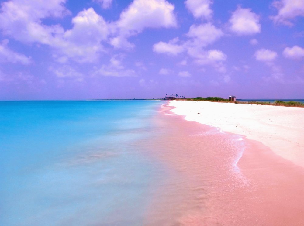 Розовый пляж Пинк Сэнд Бич, Багамские острова