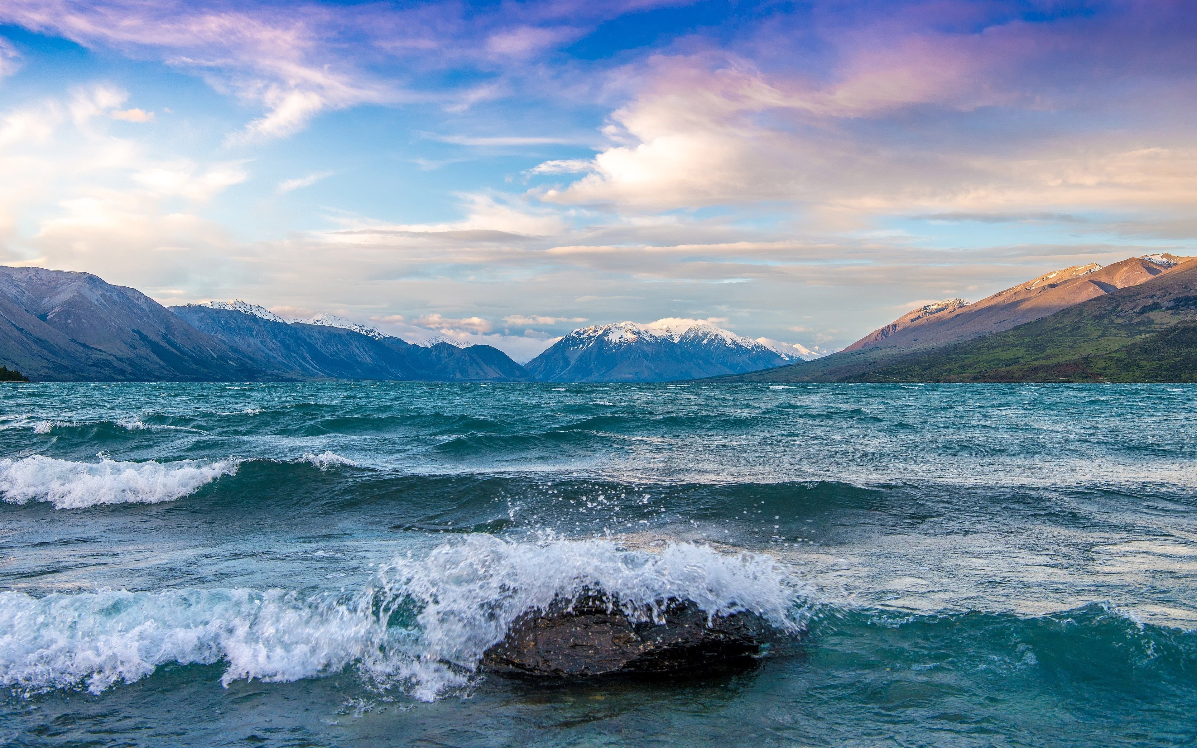 Море б т. Новая Зеландия (New Zealand). Озеро Охау. Горы новая Зеландия 4к. Иссык-Куль Киргизия.