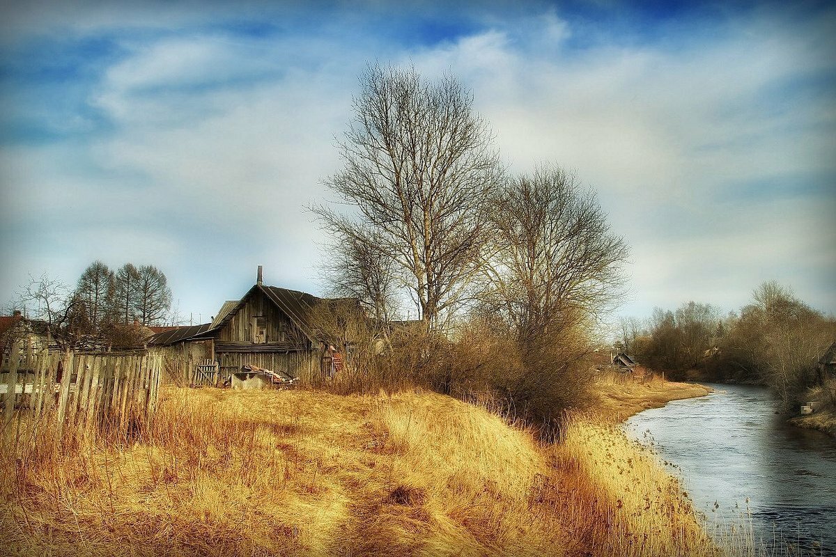 Природа деревни. Пейзажи Сергей Кочнев. Весна в деревне. Пейзаж деревни. Ранняя Весна в деревне.