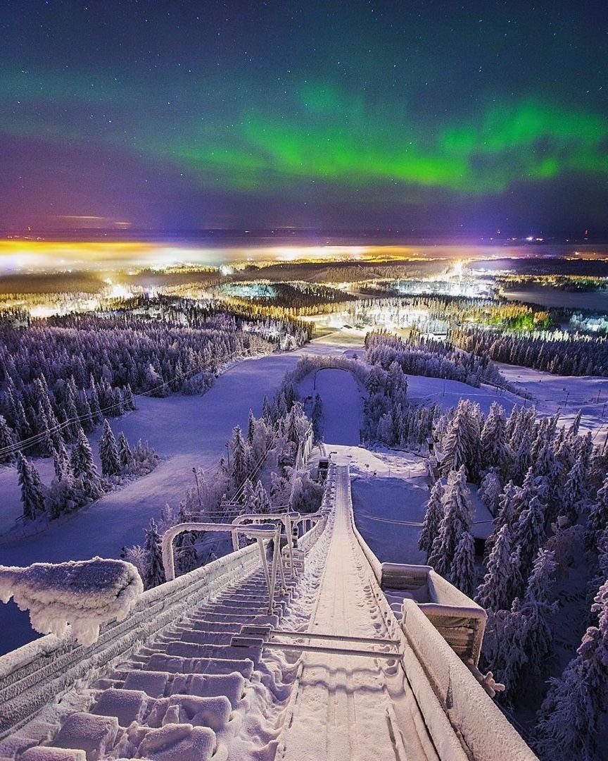 Lapland. Саариселькя, Финляндия. Вуокатти. Финляндия зима. Красивые зимние места.