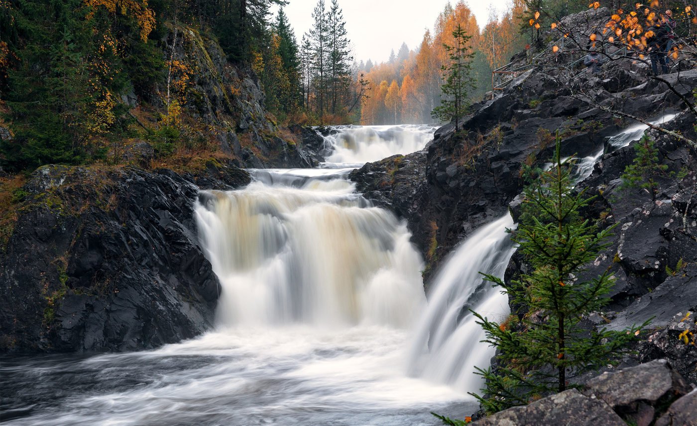 Водопад Кивач 4k