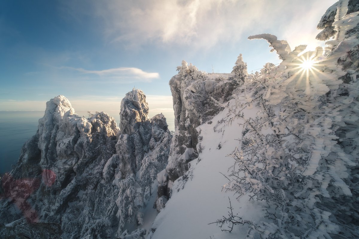 Плато горы ай Петри зима