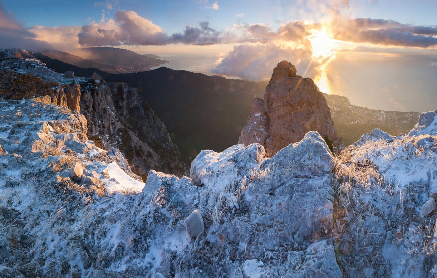 Плато горы ай Петри зима