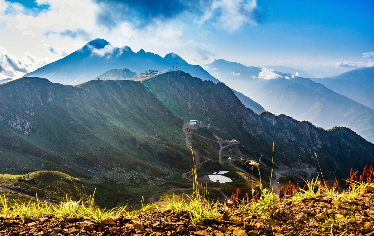 Панорама горы роза Хутор