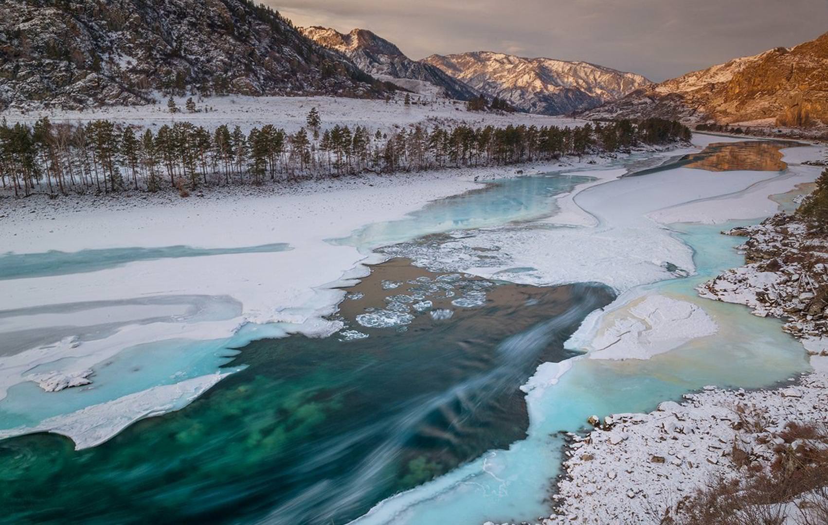 Пейзажи река Катунь