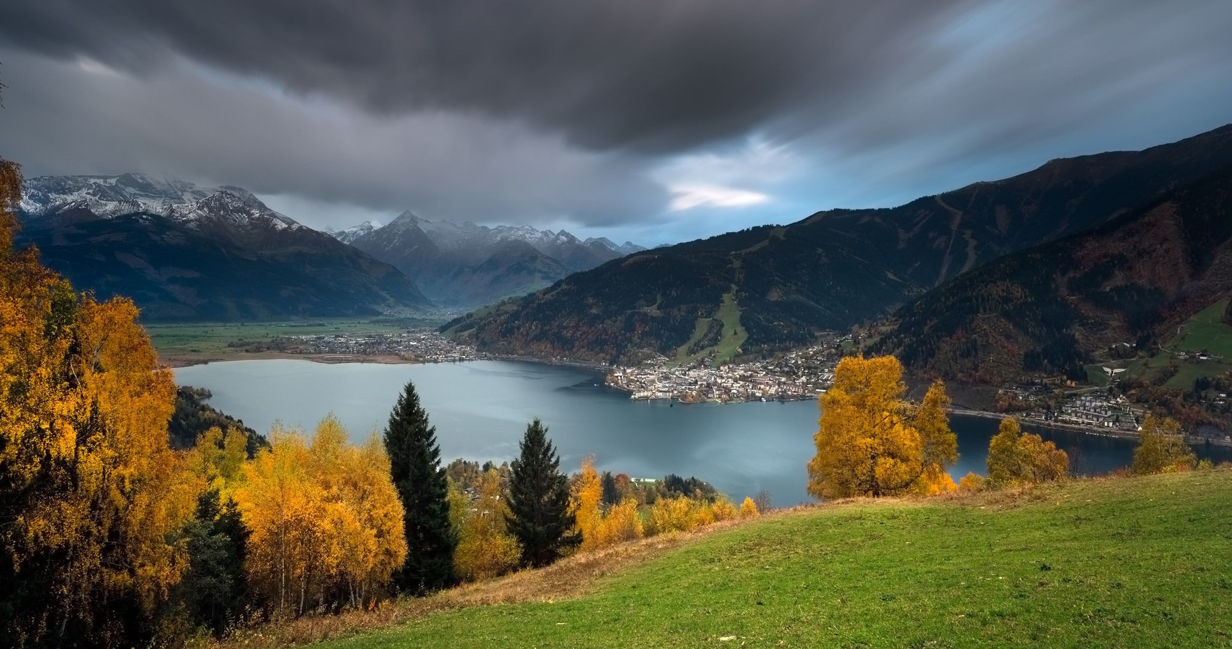 Фотографии. Озеро Зее в Австрии. Озеро Рица. Пейзаж. Пейзажи Австрии.