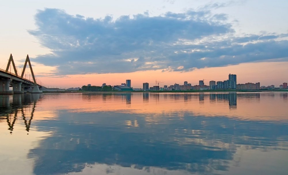 Река Волга в Казани