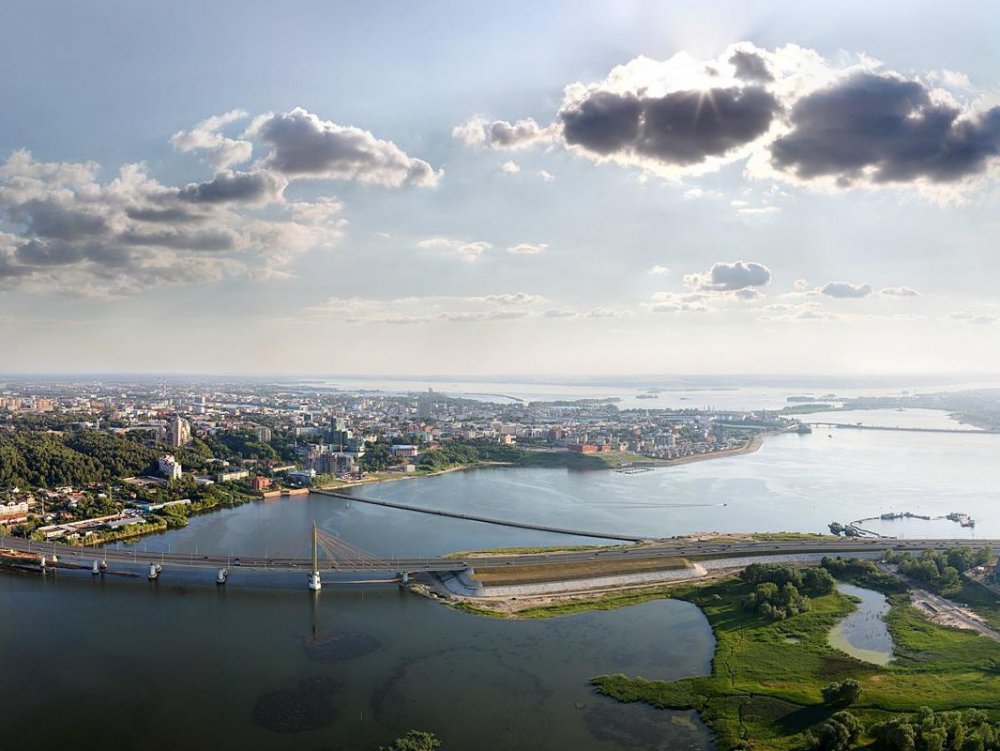 Река Волга в Казани