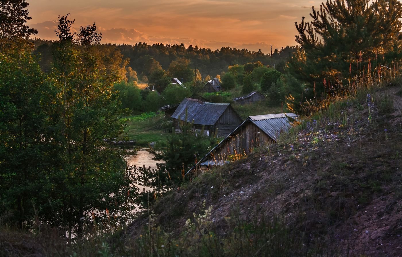 Фото деревни летом вечером