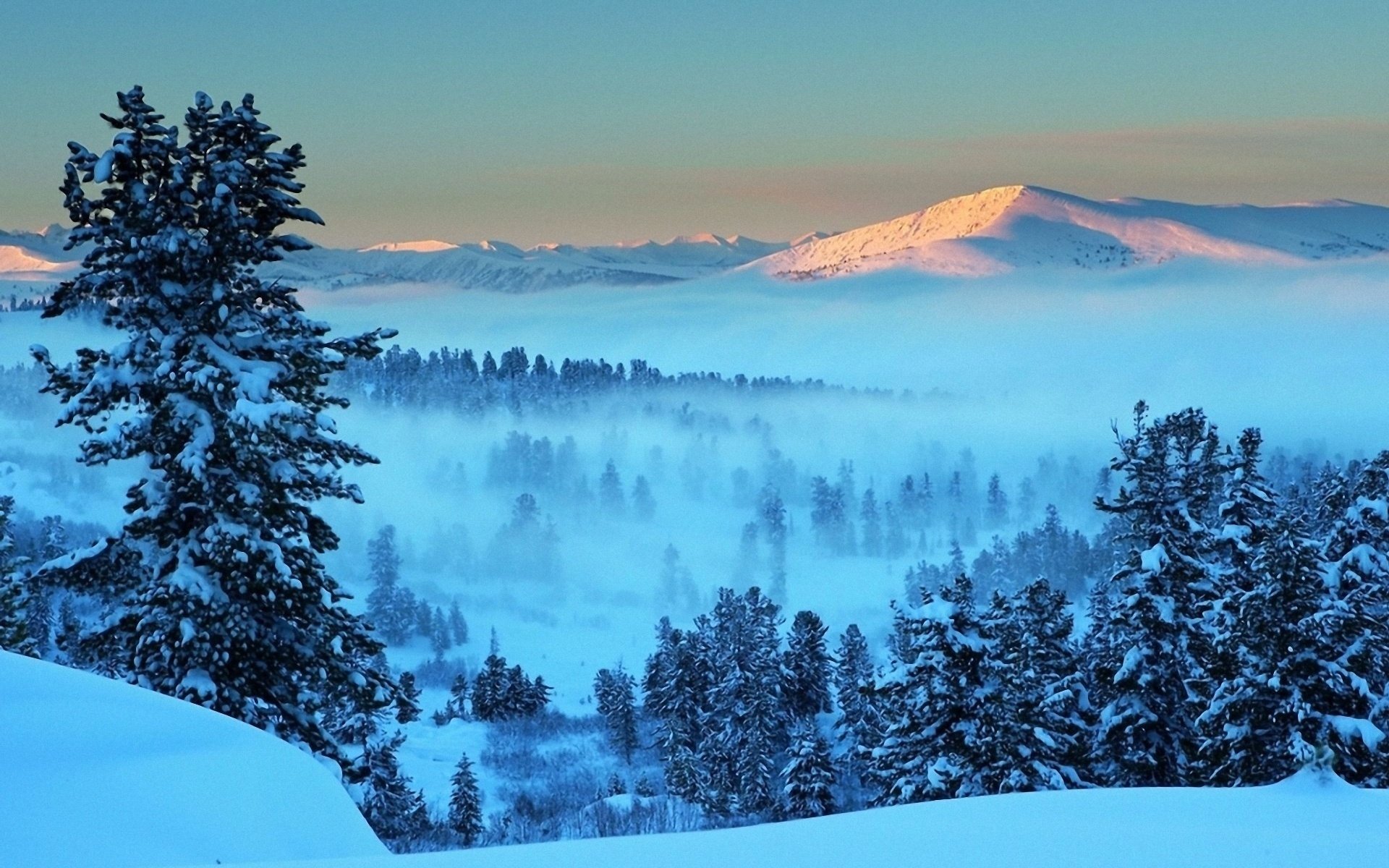 Зима Сибирь горы Ергаки