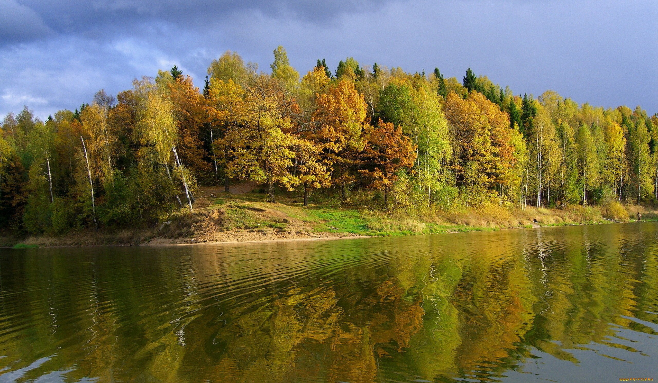 Золотая осень река Ишим