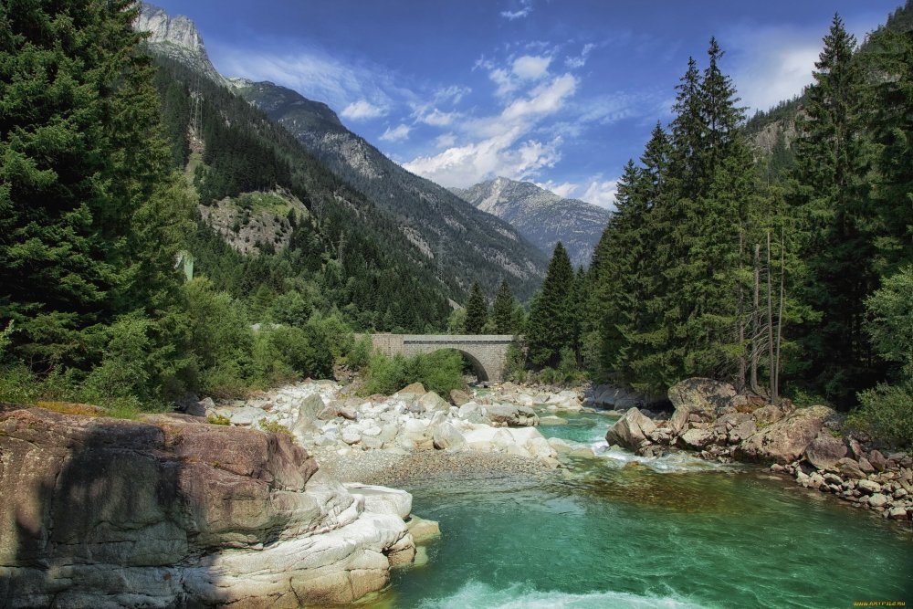 Швейцария горные реки озёра