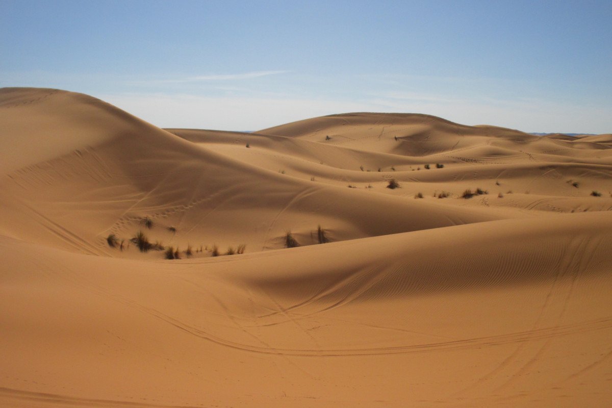 Красные дюны в Марокко