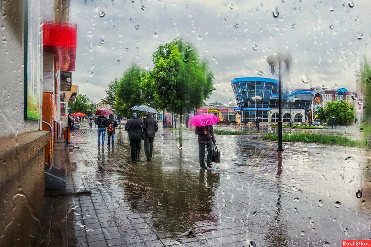 Фото дождя на улице