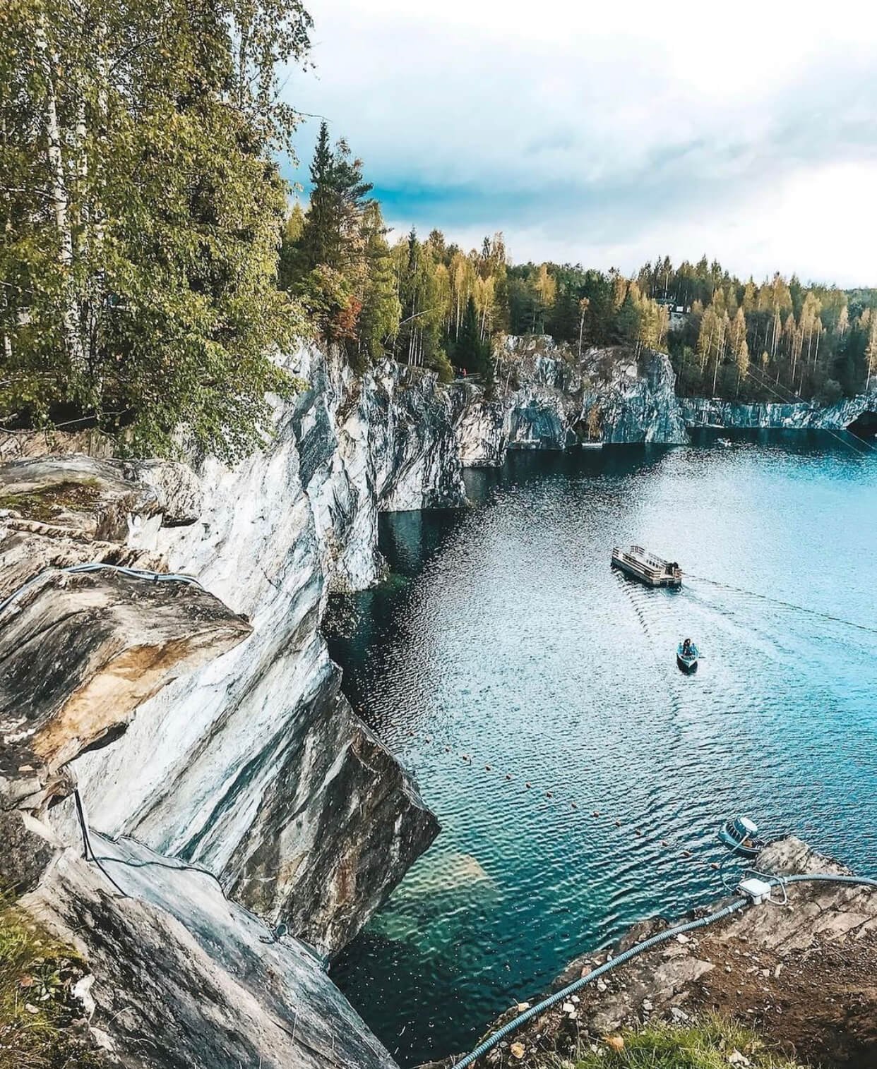 Горный парк рускеала карелия фото