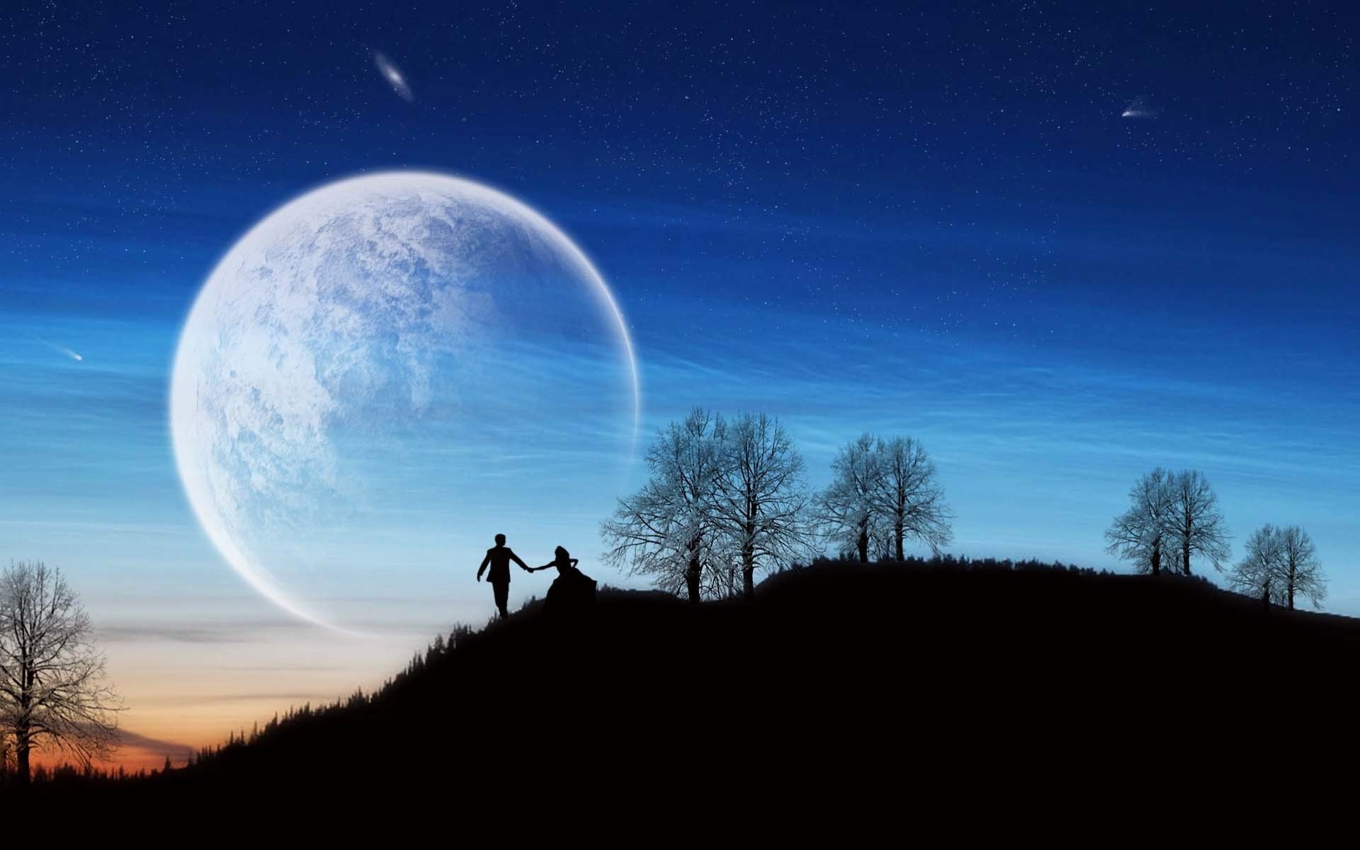 Полжизни за звезду. Луна. Волшебная Луна. Красивая Луна. Луна на небе.
