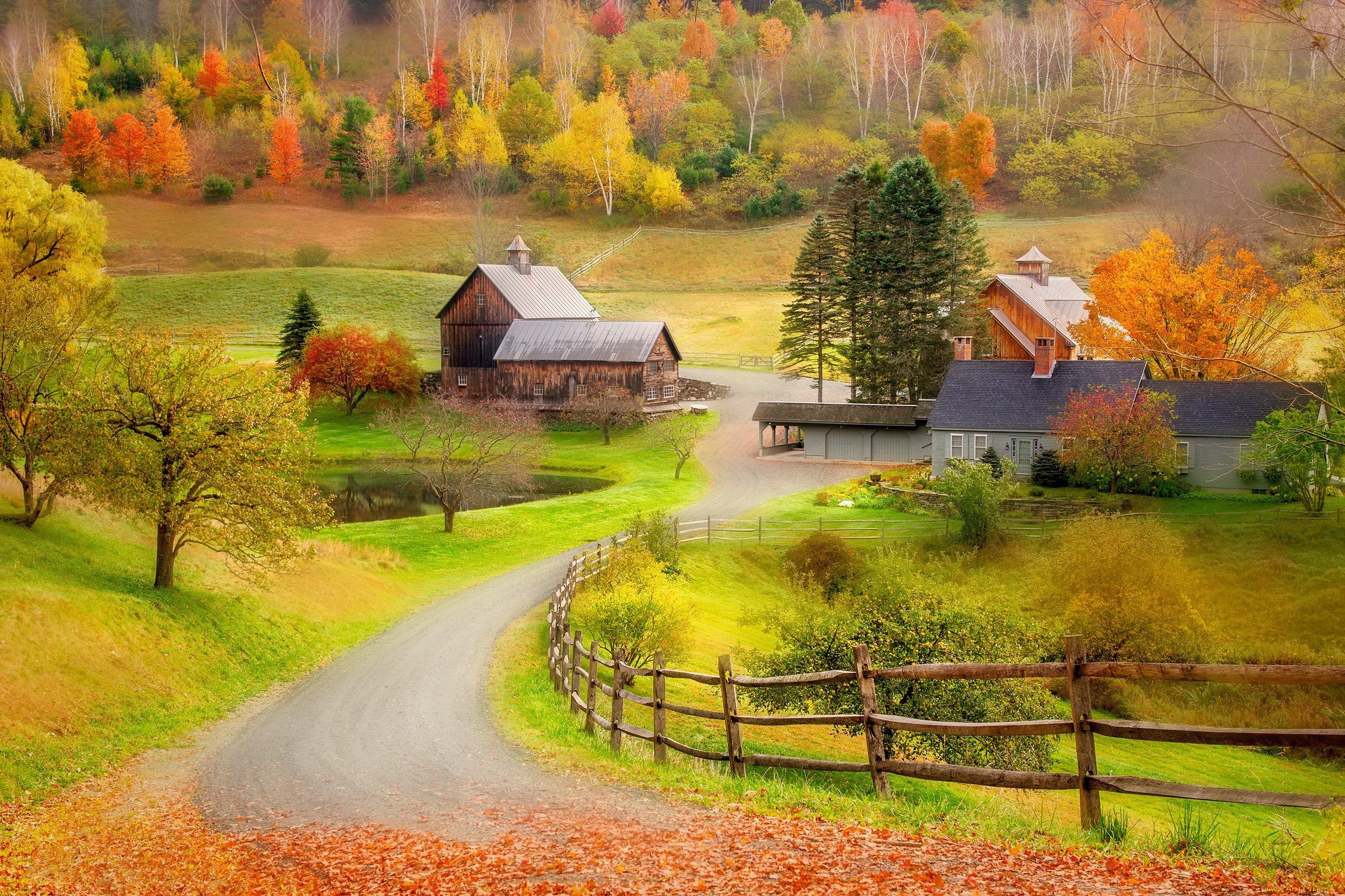 Деревенские пейзажи картинки фото