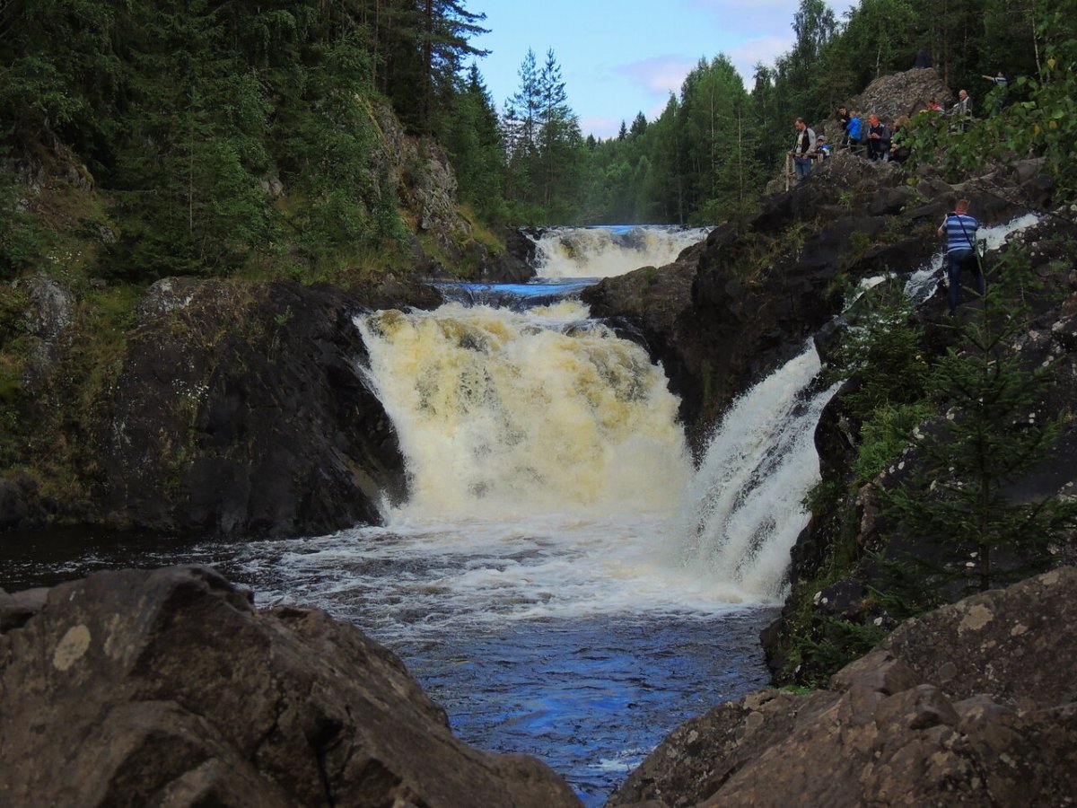 Заповедник Кивач водопад