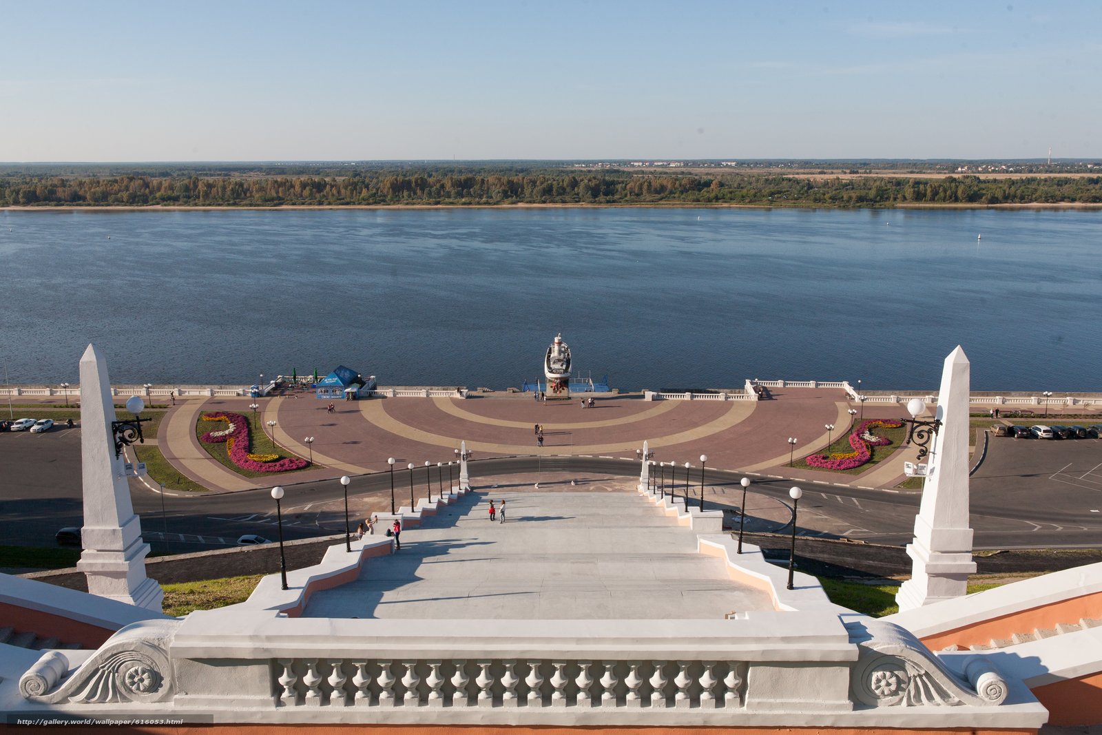 Река Волга Нижний Новгород Чкаловская лестница