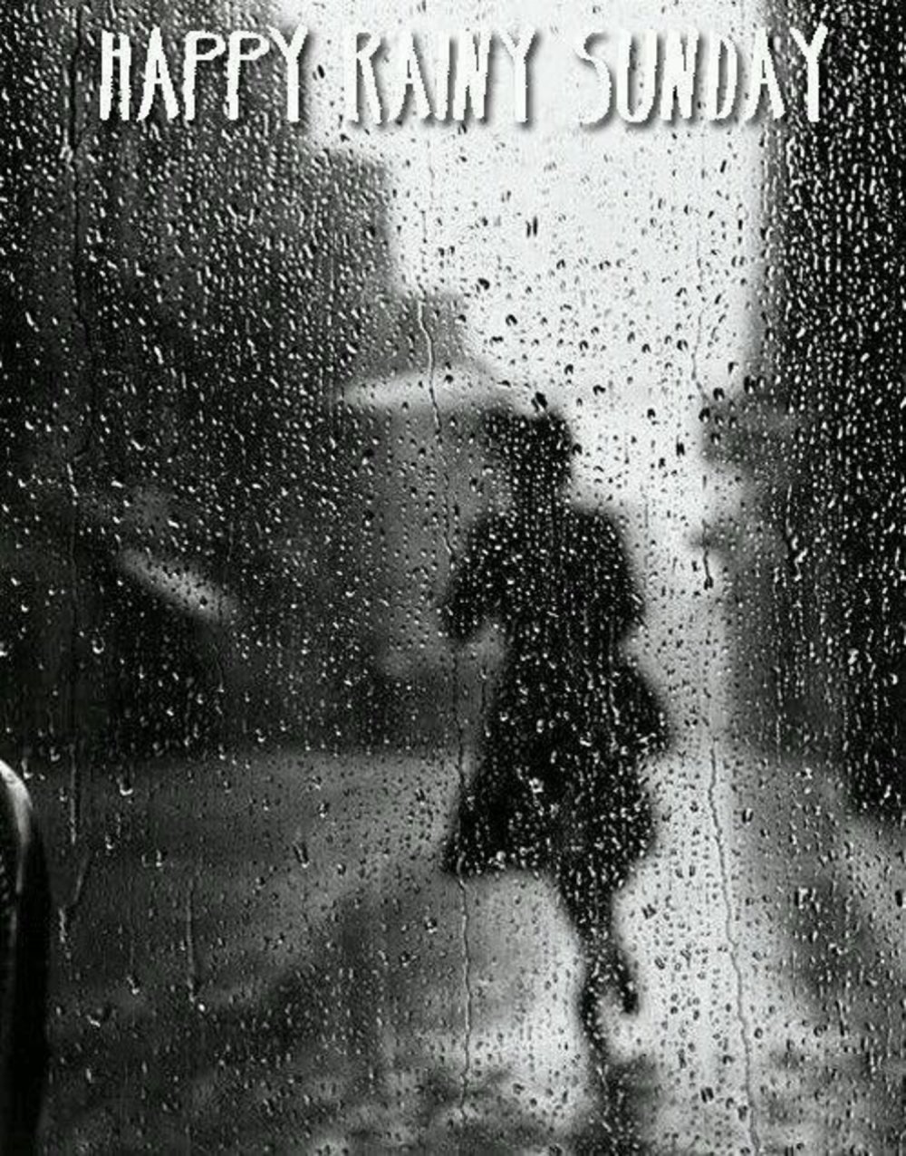 черно белое фото под дождем