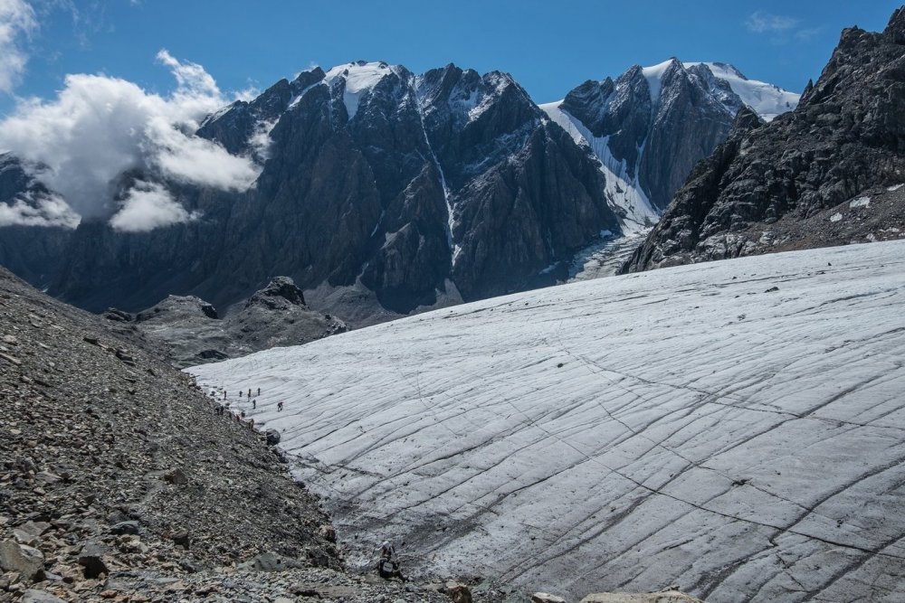 Ледник Караугом Северная Осетия