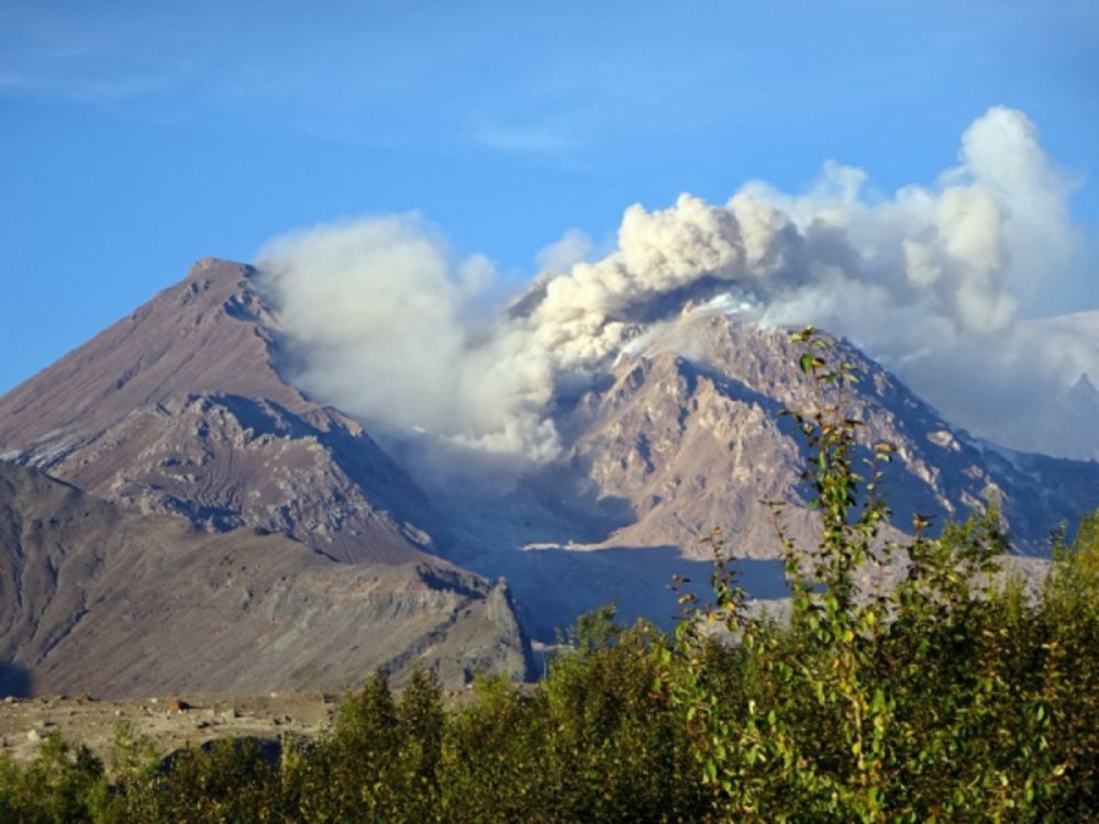 Вулкан Шивелуч на Камчатке