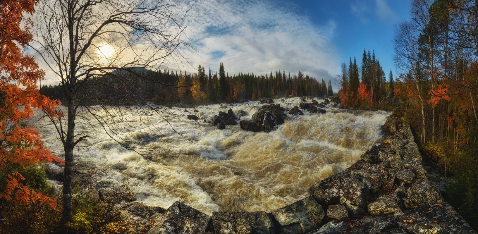 Водопад Киваккакоски в Паанаярви