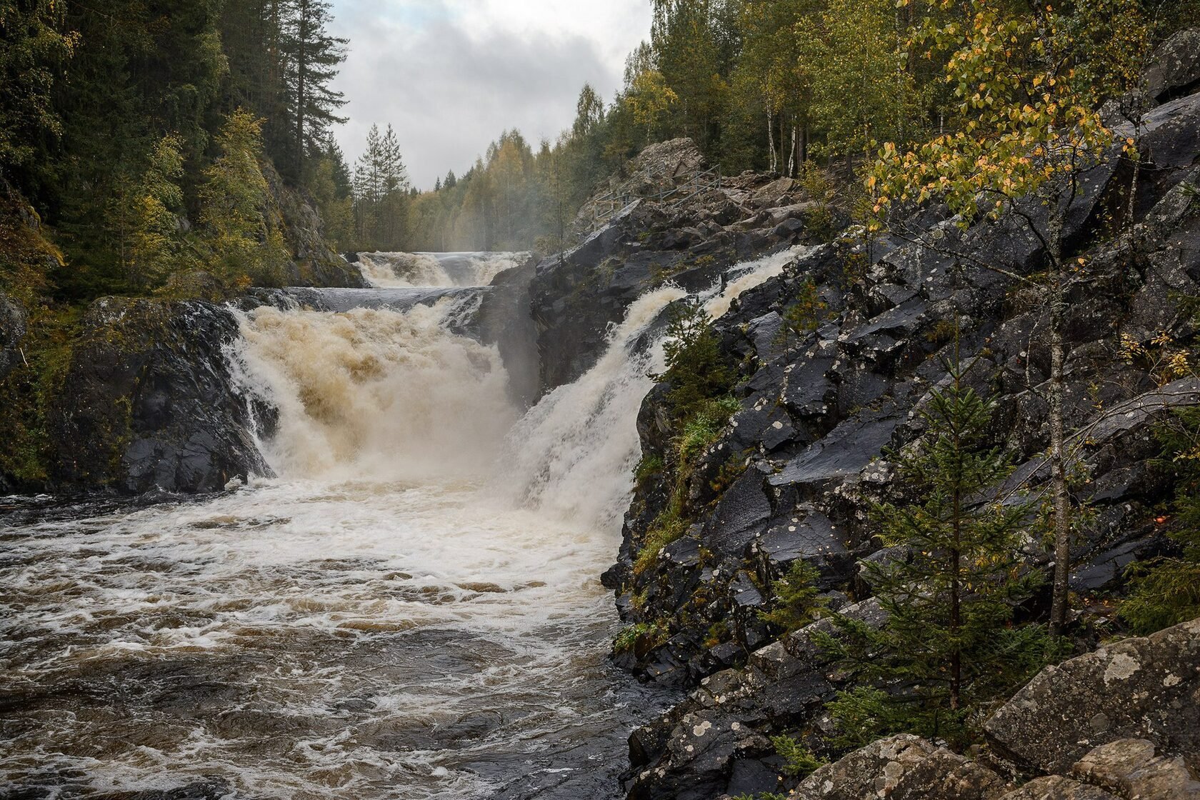 Водопад кивач в карелии фото