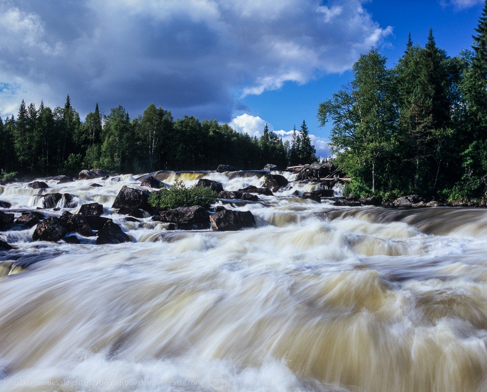 Национальный парк Паанаярви водопад Киваккакоски