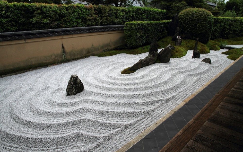 Японский сад камней Karesansui