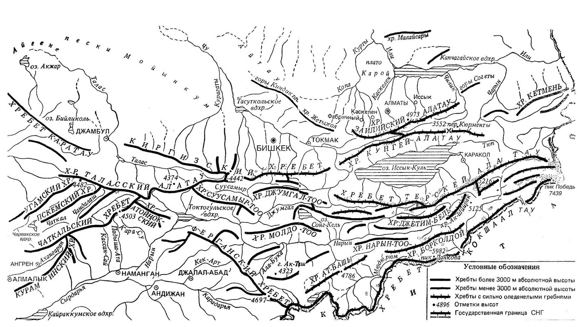 Направление горных хребтов горы алтай. Орографическая схема Тянь-Шаня. Схема хребтов Тянь-Шаня. Хребты Северного Тянь Шаня в Кыргызстане. Тяньшанский хребет на карте.